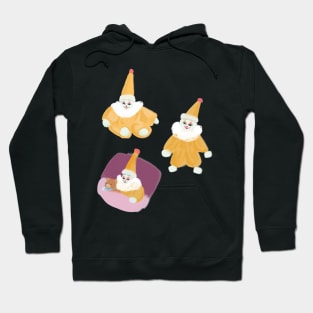 small but knowing clown pattern Hoodie